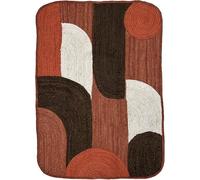 Handcrafted Woven Jute Runner Rug 4x20 Ft Rustic Vintage Area Rugs Modern Red Geometric Pattern Jute Runner Rug Ideal for Hallway Entryway Kitchen Large Area Home Décor