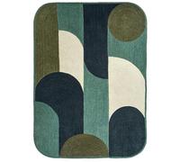 Handcrafted Woven Jute Runner Rug 6x12 Ft Rustic Vintage Area Rugs Modern Blue Geometric Pattern Jute Runner Rug Ideal for Hallway Entryway Kitchen Large Area Home Décor