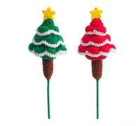 Handcrafted Yarn Christmas Flower Decoration for Festive Home and Holiday Tree, Crochet Flower for Wreaths and Seasonal Centerpieces (D)