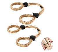 Handcuffs 2Pcs BDSM Bondage Ropes Ankle Cuffs Restraints Adjustable Jewelry Rope Bracelet Sex Toys Shibari Cotton Ropes Beginner Fetish Adult Game for Women (Khaki)
