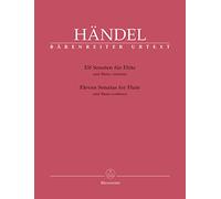 Handel: 11 Sonatas for Flute (or Recorder) and Piano/Figured Bass - Barenreiter Urtext BA4225