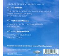 HANDEL: MESSIAH; JOHANNES-PASSION; LA RESURREZIONE NEW CD