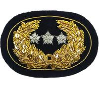 handembroideryuk ACW Officer Hat or Kepi Badge | Braided Bullion Embroidered Insignia | Civil War Cap Patch 70x50mm