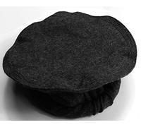 HandembroideryUK Afghan Pakol Chitrali Wool Cap, Traditional Peshawari Tribal Hat, Handmade Adjustable Soft Winter Donut Style Topi Black