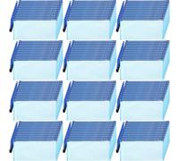 Handepo 100 Pack Mesh Zipper Pouch Pencil Pouches Bulk Clear Storage Bag Small Waterproof Purse Bag Multipurpose for Cash Board Game Passport Office(A6/9.45x4.53in,Blue)