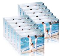 Handepo 12 Pcs Acrylic Picture Frame Bulk Clear Acrylic Photo Frame Magnetic Desktop Display Double Sided 20 mm Thickness Freestanding for Bedroom Living Room Home Office(3.5 x 2.5'')