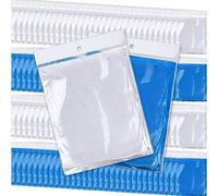 Handepo 200 Pack Disposable Rain Ponchos for Adults, Clear Ponchos with Hood, Plastic Rain Poncho Family Pack for Women and Men, Portable Rain Ponchos Bulk for Travel Hiking Camping, White, Blue,