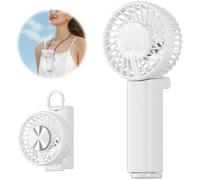 HandFan 5000mAh Mini Handheld Fan with Refrigeration, Rechargeable Portable Air Conditioner Hand Fan, Pocket Size, Foldable Personal Electric Cooling Fans for Beach, Travel, Outdoors(White)