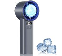HandFan 5200mAh High Speed Handheld Turbo Fan, 13000 RPM Cooling Ice Fan, Rechargeable Mini Fan with Digital Display, 100 Speeds Adjustable, Portable Fan for Summer, Travel, Concerts, Gifts for Women