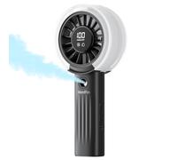 HandFan Upgraded Turbo Misting Fan with LED Display(50% Stronger Airflow), Extreme Cooling Handheld Fan with Water Mist, Rechargeable Portable Mister Spray for Travel/Park/Disney/Beach/Concert/Game