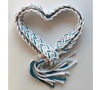 Handfasting Cord for Wedding Ceremony in Natural Cotton Wedding Lasso Rope Traditional Celtic Pattern Handmade (Sky Blue)