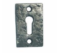 Handforged Iron Traditional Pewter Door Keyhole Escutcheons Lock Cover (Rectangular Escutcheon)