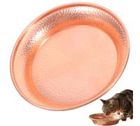 Handgehämmerter Kupfer Trinknapf Katze und Hundewassernapf mit Kippsicherem Boden - Luxuriöser Katzen Trinknapf und Welpen Napf für Futter und Wasser - Leicht zu Reinigen ，1PCS