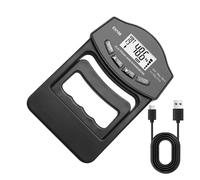 Handgrip Digital Dynamometer - Portable Grip Strength Tester, Rechargeable Black Handheld Dynamometer | 400lbs Electronic Digital Display Gauge | Sports Home Handgrip Testing For School Workout