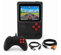 Handheld 200 Mini Game Console with Controller Portable Retro Gaming Device Rechargeable Battery LCD Screen Travel Friendly Retro Black