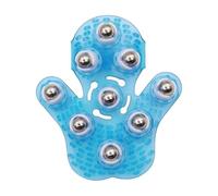 Handheld 360 Degrees Massage Ball Palm Shaped Massage Tool with Nine Roller Balls for Full Body Massage(Blue,Magnetic Ball Type)