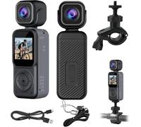 Handheld Action Camera,4K WiFi Body Cam,130° Wide-Angel Lens | 1.5-Inch IPS Display,2000mah Battery, Night Vision,Suitable for Cycling,Skiing,Hiking,Vlogs,and First-Person Tutorials