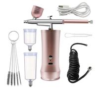 Handheld Air Spray Paint Gun, Rechargeable Cordless High-Pressure Air Brush Gun, with 20CC and 40CC Capacity Cup, 3 Adjustable Settings, for Nail Art, Makeup, Painting, Cake Decor