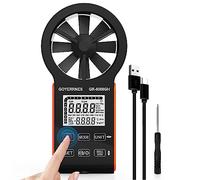 Handheld Anemometer,GR-6000GH Digital Wind Speed Anemometer CFM Meter Gauge Anti interference touch button Portable Air flow meter Measuring Air Speed Temperature for HVAC Vents,Boat Sailing,Shooting