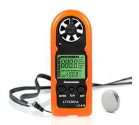 Handheld Anemometer, LYCEBELL Mini Wind Speed Meter Air Flow Gauge with Backlight & Auto Off for Measuring Wind Speed/Temperature, Digital Anemometer for Drone, Sailing, Fishing, Meteorology LC-818