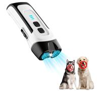 Handheld Anti Bark Device Dogs, Anti-Bark Ultrasonic Device with LED, Powerful Dog Barking Stop with 2 Sound Transmitters, Rechargeable Antibarking Device for Dogs, Anti Barking Device Indoors and