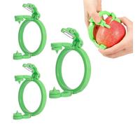 Handheld Apple Peeler, 3pcs Green Manual Fruit Peeler Set with Adjustable Holder, Rotation Kitchen Peeling Tool for Apples and Pears, 31.3x21.9x2.5cm, 124g, Home and Kitchen Gadgets.