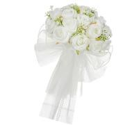 Handheld Artificial Rose Holding Flower For Bride And Bridesmaids Handmade Bridal Bouquet Elegant Wedding Supplies Silk Flower Arrangement