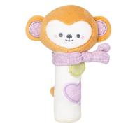 Handheld Babys Crinkle Toy - Interactive Animal Rattle, Soft Teether and Sensory Development Tool, Engaging Grasping Activity | Durablee Lightweight Plush Design, Early Learning Play Accessory