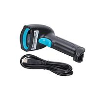 Handheld Barcode Scanner, Qr Code Scanner Portable Bar Code Scanners for Office Library Retail and Warehouse Daily Use (Black Blue)