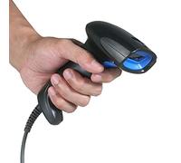 Handheld Barcode Scanner with Bracket, 1D USB Wired Bar Code Reader, Manual Trigger and Automatic Continuous Scanning, Compatible with/Android/iOS for Supermarket Retail