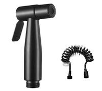 Handheld Bidet Spray Shower 304 Hand Protable Toilet Bidet Sprayer Bathroom 1.5m Stretchable Hose Stainless Steel Set Accessories(Black suit-2M-O)