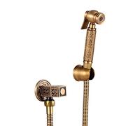 Handheld Bidet Sprayer for Toilet, Antique Brass Cloth Diaper Sprayer Kit Wall Mounted Bidet Sprayer Set Single Handle Toilet Bidet Sprayer Kit with 150Cm Shower Hose,Typ