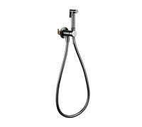 Handheld Bidet Sprayer for Toilet - Attacent Cloth Diaper Kit Easy DIY Installation Polished Chrome Finish Black Brushed - Ultimate Hygiene Solution for Modern Bathrooms