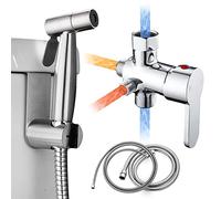 Handheld Bidet Sprayer for Toilet, Bidet Attachment for Warm Water, Hot and Cold Mixing Valve Kit, Hand Sprayer for Feminine Wash, Pet, Cloth, Diaper