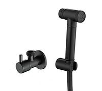 Handheld Bidet Sprayer for Toilet, Brass Cloth Diaper, Attachment Bathroom Accessories for Feminine Hygiene, and Pet Wash,Black(Nero)