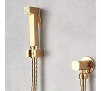 Handheld Bidet Sprayer for Toilet, Gold Solid Brass Bidet Sprayer, Single Cold Water, Bathroom Bidet Shower, Baby Cloth Diaper Sprayers,A