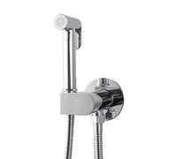 Handheld Bidet Sprayer for Toilet Hot and Cold Water Baby Cloth Diaper Wall Mounted Brass High Pressure Kit for Personal Hygiene Cleaning,Black(Cromo)