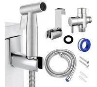 Handheld Bidet Sprayer for Toilet: Premium Stainless Steel Cloth Diaper Sprayer Set - Upgraded Jet Sprayer for Toilet with Leakproof Hose & High Pressure - Bathroom Bidet Sprayer Set & Muslim Shower