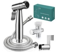 Handheld Bidet Sprayer for Toilet,Premium SUS304 Stainless Steel Bathroom Bidet Sprayer Attachment Set with Anti-Leak Hose&High Pressure, Ideal for Feminine Wash, Cloth Diaper Cleaning&Muslim Shower