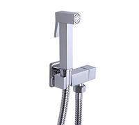 Handheld Bidet Sprayer for Toilet - Wall Mounted Brass Bathroom Set Ideal for Cloth Diapers Pet Bathing & Quick Clean Single Cold Water Easy Installation