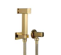 Handheld Bidet Sprayer for Toilet - Wall Mounted Brass Cold Water Kit with 1m Hose for Personal Hygiene & Cloth Diaper Cleaning - Essential Bathroom Accessories