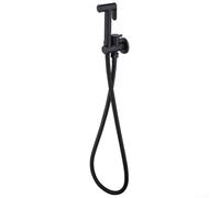 Handheld Bidet Sprayer for Toilet, Wall-Mounted Stainless Steel Bathroom Spray Set with 1.5m Hose, Matte Black Silver for Cleaning(black)