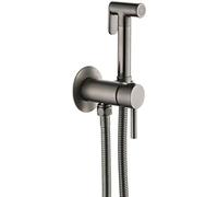 Handheld Bidet Sprayer for Toilet with Hot and Cold Water, Wall Mounted Cloth Diaper Sprayer Kit, Gunmetal Gray and Brushed Gold