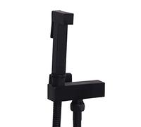 Handheld Bidet Sprayer for Toilet with Single Cold Water, Wall Mounted Kit Brass Bathroom Cloth Diaper Set for Personal Hygiene,Gold(Nero)