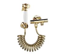 Handheld Bidet Sprayer for ToiletAll Copper Single Handle Cold Water Faucet with Stainless Steel HoseWhite HighPressure Bidetfor Easy Cleaning