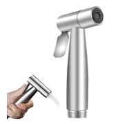 Handheld Bidet Sprayer Head 304 Stainless Steel Jet Spray for Toilet UK Multi-Functional Toilet Sprayer for Toilet Cleaning, Pet Bathing, and Personal Hygiene (Silver)