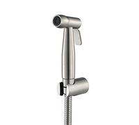 Handheld Bidet Sprayer Head Stainless Steel Brushed Portable Toilet Shower Bathroom Tap for Cleaning, Personal Hygiene, Floor,A(A)