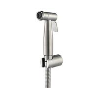 Handheld Bidet Sprayer Head Stainless Steel Portable Toilet Shower Brushed with Hose and Bracket Holder for Cleaning, Personal Hygiene, Floor