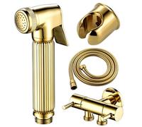 Handheld Bidet Sprayer Kit Bidet Sprayer Faucets Toilet Hand Spray Brass Set Self Cleaning Shower for Bathroom Gold(Color 5)