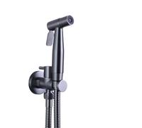 Handheld Bidet Sprayer Kit Bidet Sprayer Set Cold Tap Toilet Partner Matt Black Gold Grey Gloss Chrome Stainless Steel 1.5m/3.0meters Hose(Grey Set SS)
